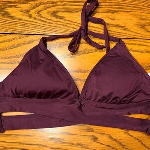 Kona Sol sz 8/10 New Halter style Bikini Top Plum / Purple NWT